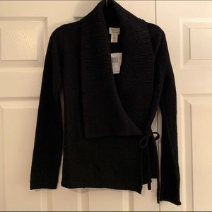 Andrea Jovine Black Tweed Sweater